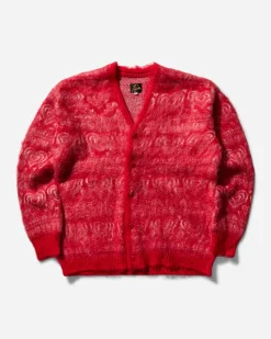 Needles Knitwears|Knitwear^Men's Heart Mohair Cardigan Red