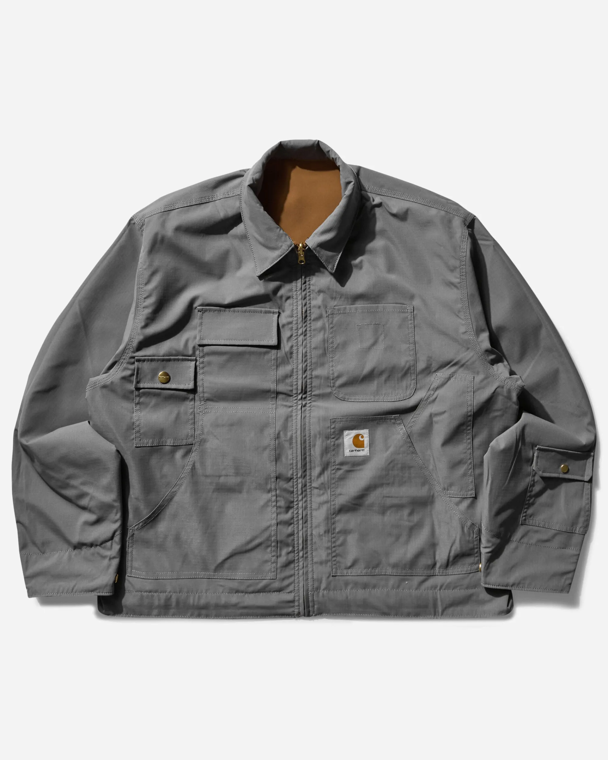 Carhartt WIP Coats And Jackets^Men's INVINCIBLE Reversible Max Detroit Jacket Hamilton Brown / Wolf Grey