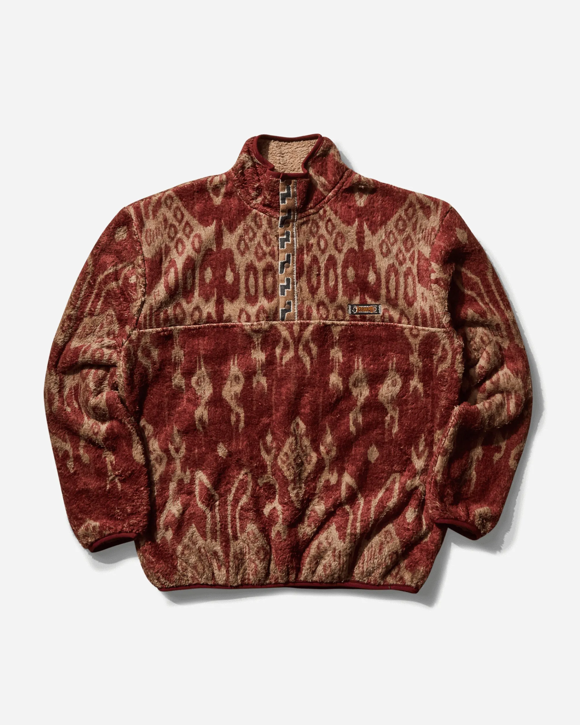 KAPITAL Sweatshirts^Men's Java Kasuri Fleece Pullover Fleece Pullover Red
