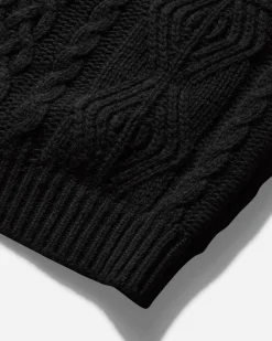 C.P. Company Knitwear^Men's Lambswool GRS Hooded Zip Cardigan Black