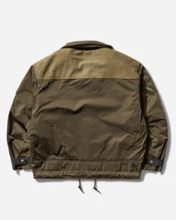 Cav Empt Coats And Jackets^Men's Leather Shoulder Bomber Jacket Khaki