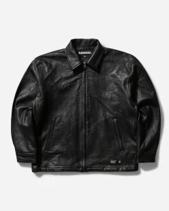 Neighborhood Coats And Jackets^Men's Leather Zip Work Jacket Black