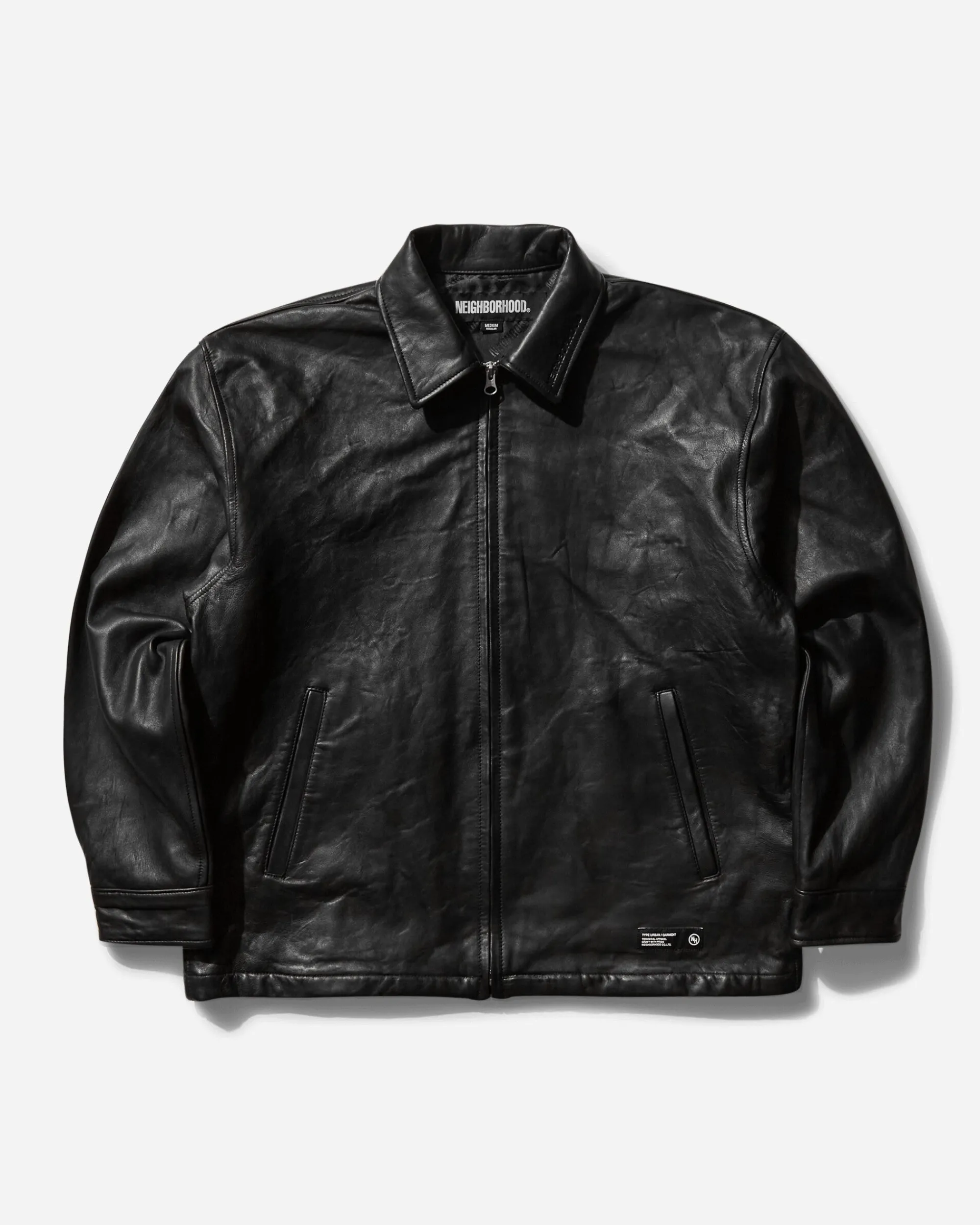 Neighborhood Coats And Jackets^Men's Leather Zip Work Jacket Black
