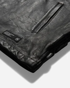Neighborhood Coats And Jackets^Men's Leather Zip Work Jacket Black