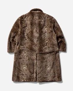 WACKO MARIA Coats And Jackets^Men's Leopard Faux Fur Chesterfield Coat Beige