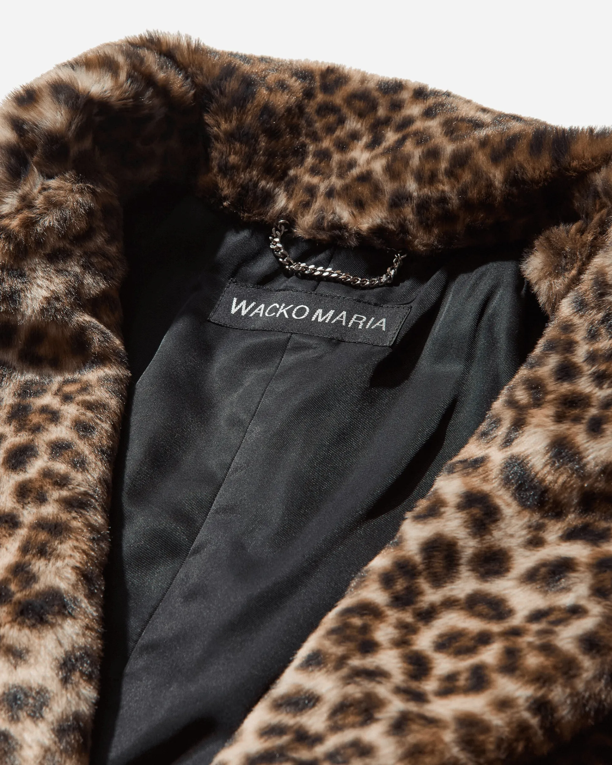 WACKO MARIA Coats And Jackets^Men's Leopard Faux Fur Chesterfield Coat Beige