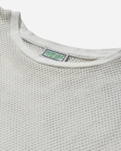 Guess USA T-Shirts^Men's Logo Mesh Longsleeve T-Shirt Pearl White