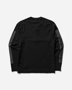 Stone Island T-Shirts^Men's Logo Printed Longsleeve T-Shirt Black