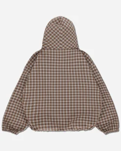 Umbro Shirts^Men's Masked Hood Plaid Overshirt Brown / Beige