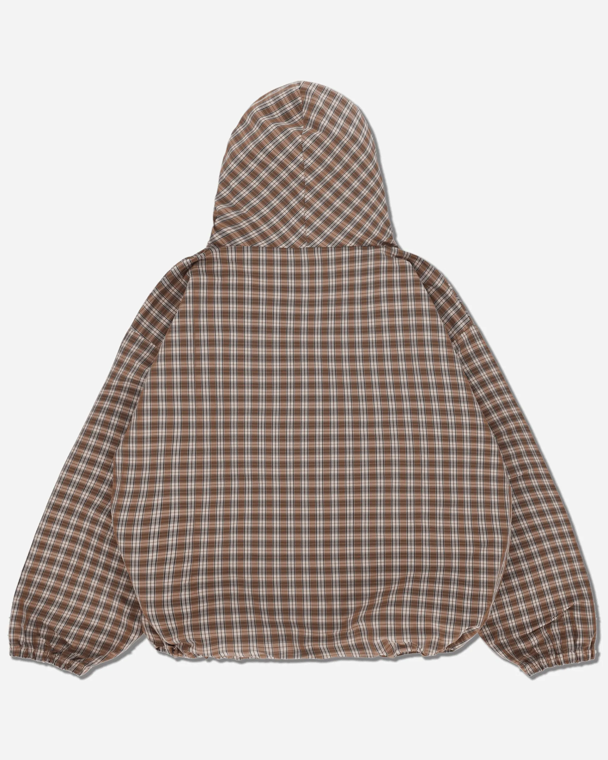 Umbro Shirts^Men's Masked Hood Plaid Overshirt Brown / Beige