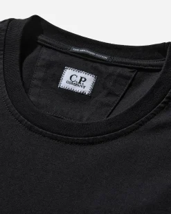 C.P. Company T-Shirts^Men's Mercerized 30/2 Jersey Twisted Longsleeve T-Shirt Black