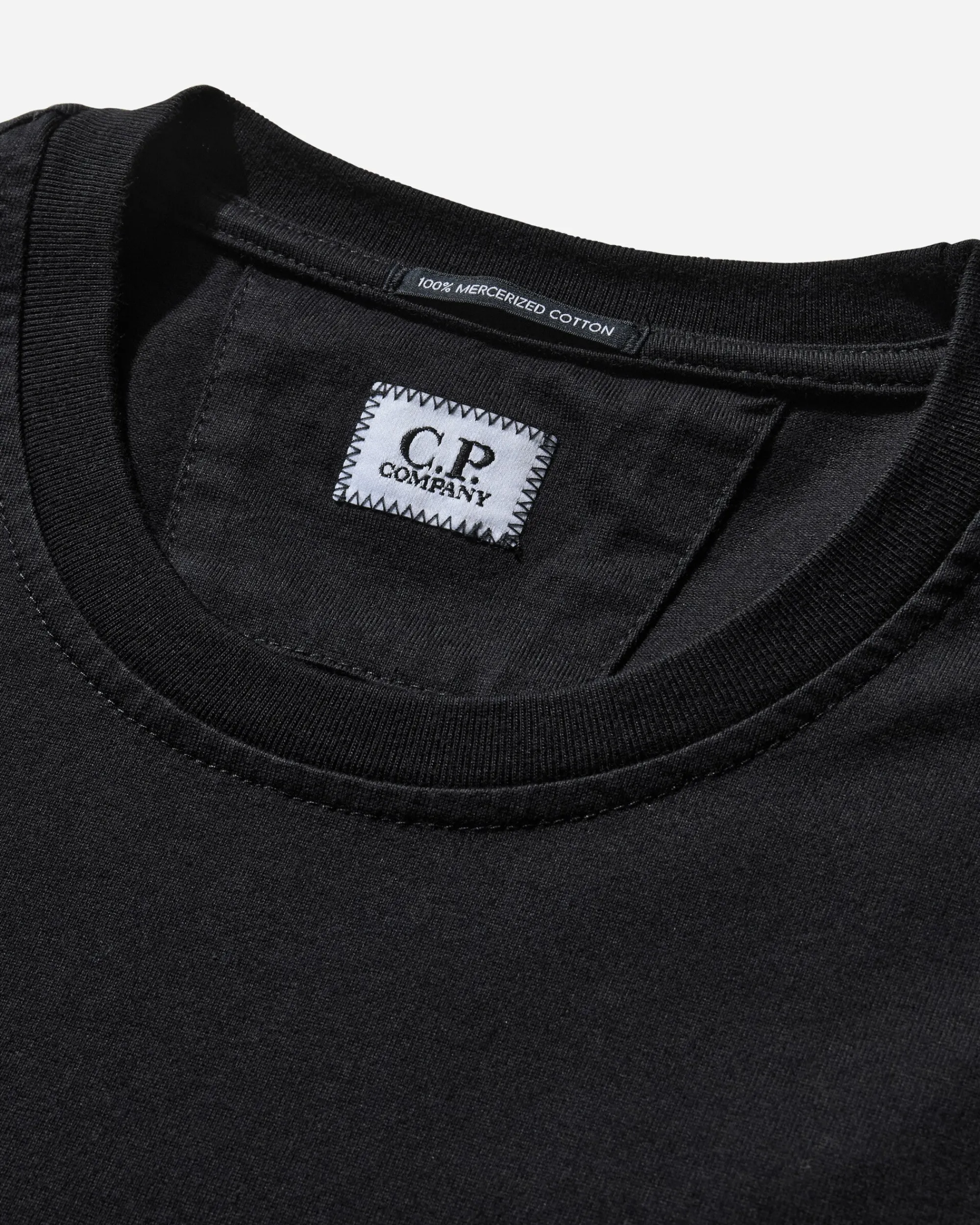 C.P. Company T-Shirts^Men's Mercerized 30/2 Jersey Twisted Longsleeve T-Shirt Black