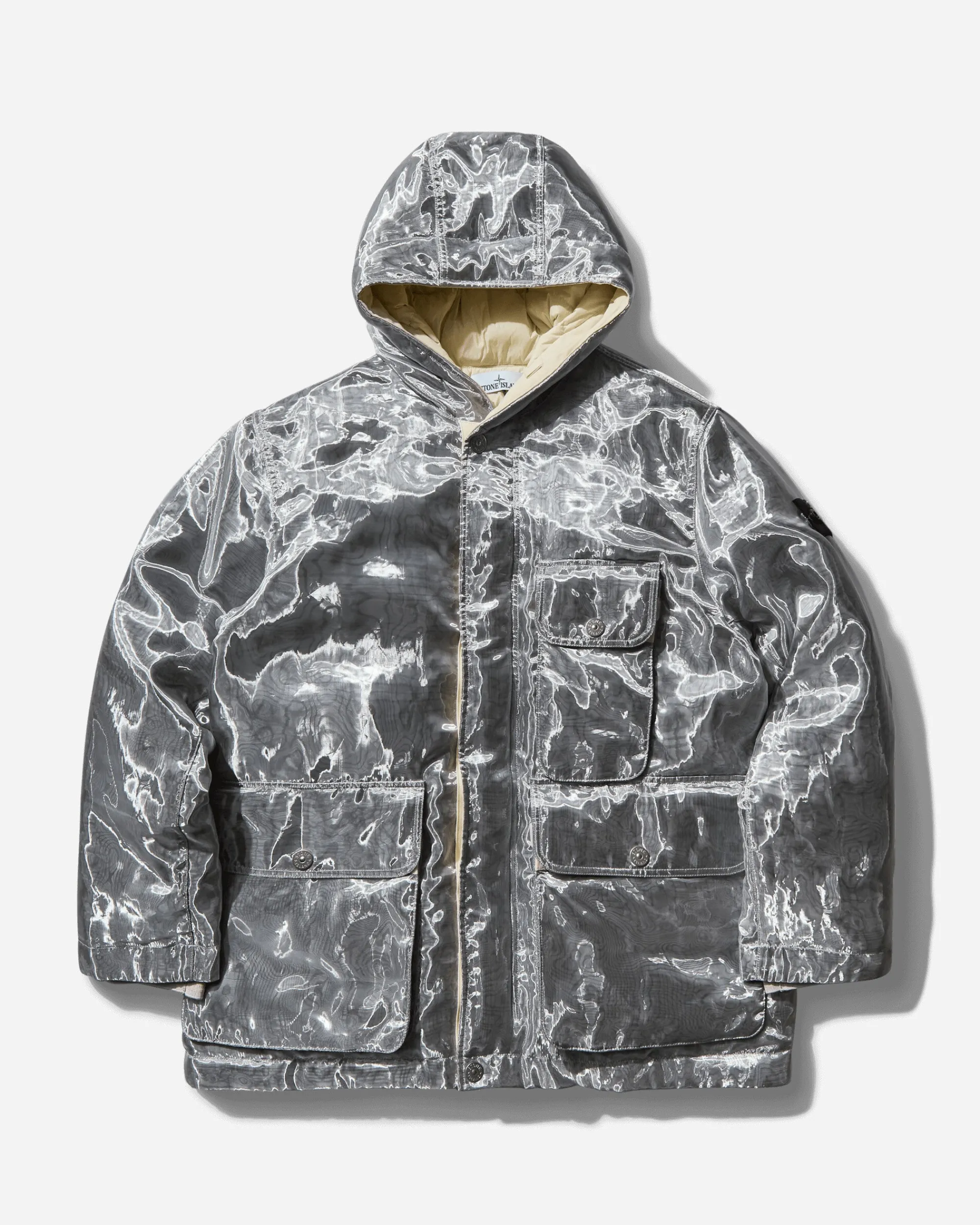 Stone Island Coats And Jackets^Men's Metal Mesh PVD Nanotechnology Padded Jacket Grey