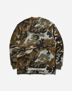 Nike Jordan T-Shirts^Men's MVP Camo Longsleeve Top Light Olive / Sail