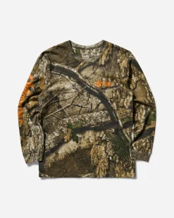 aNYthing T-Shirts^Men's No Tresspassing Longsleeve T-Shirt Realtree Camo