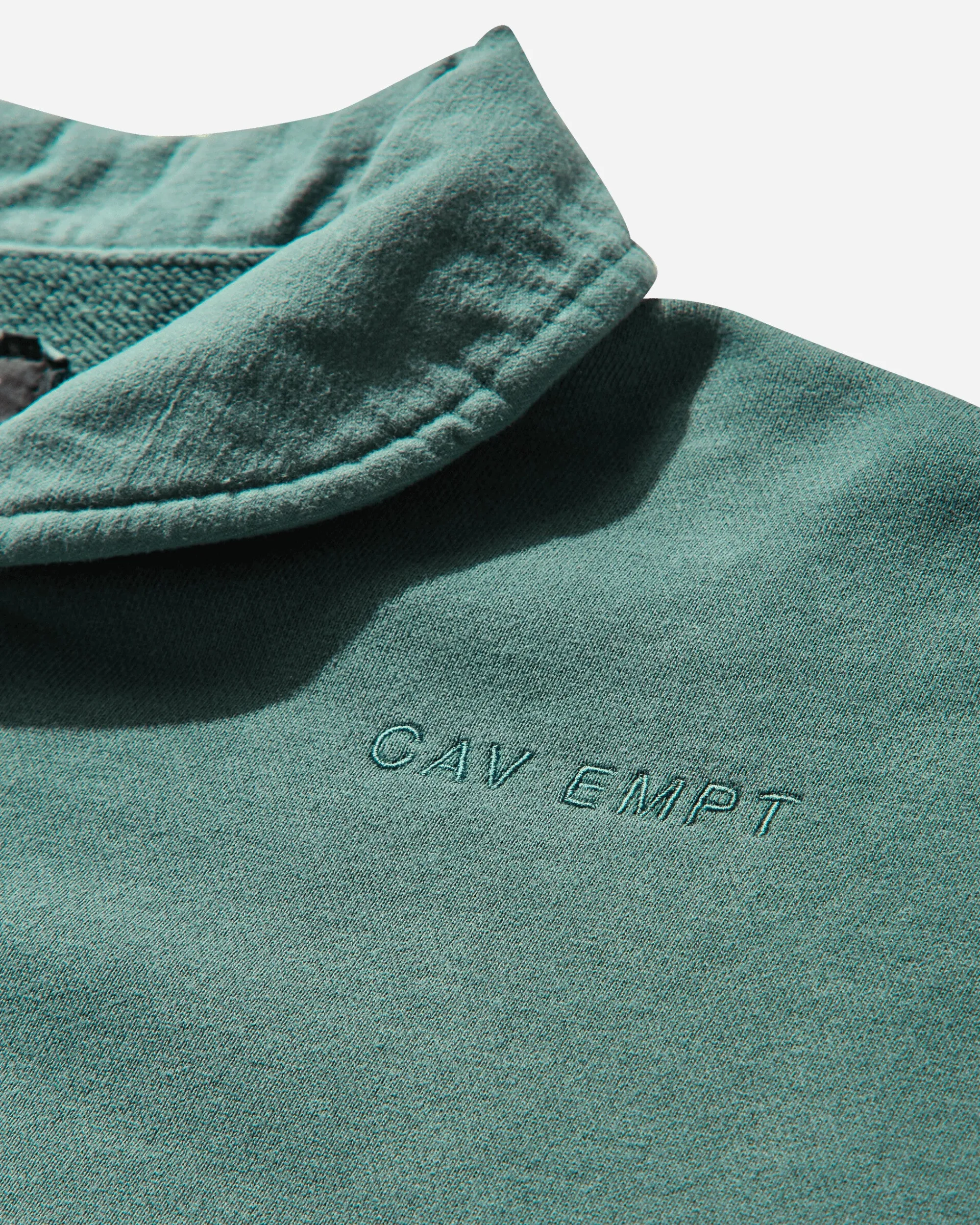 Cav Empt Sweatshirts^Men's Overdye Collared Half Zip Sweatshirt Green