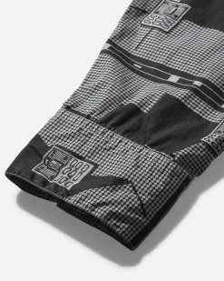 Cav Empt Shirts^Men's Overdye Grid Sleeve Big Shirt Grey
