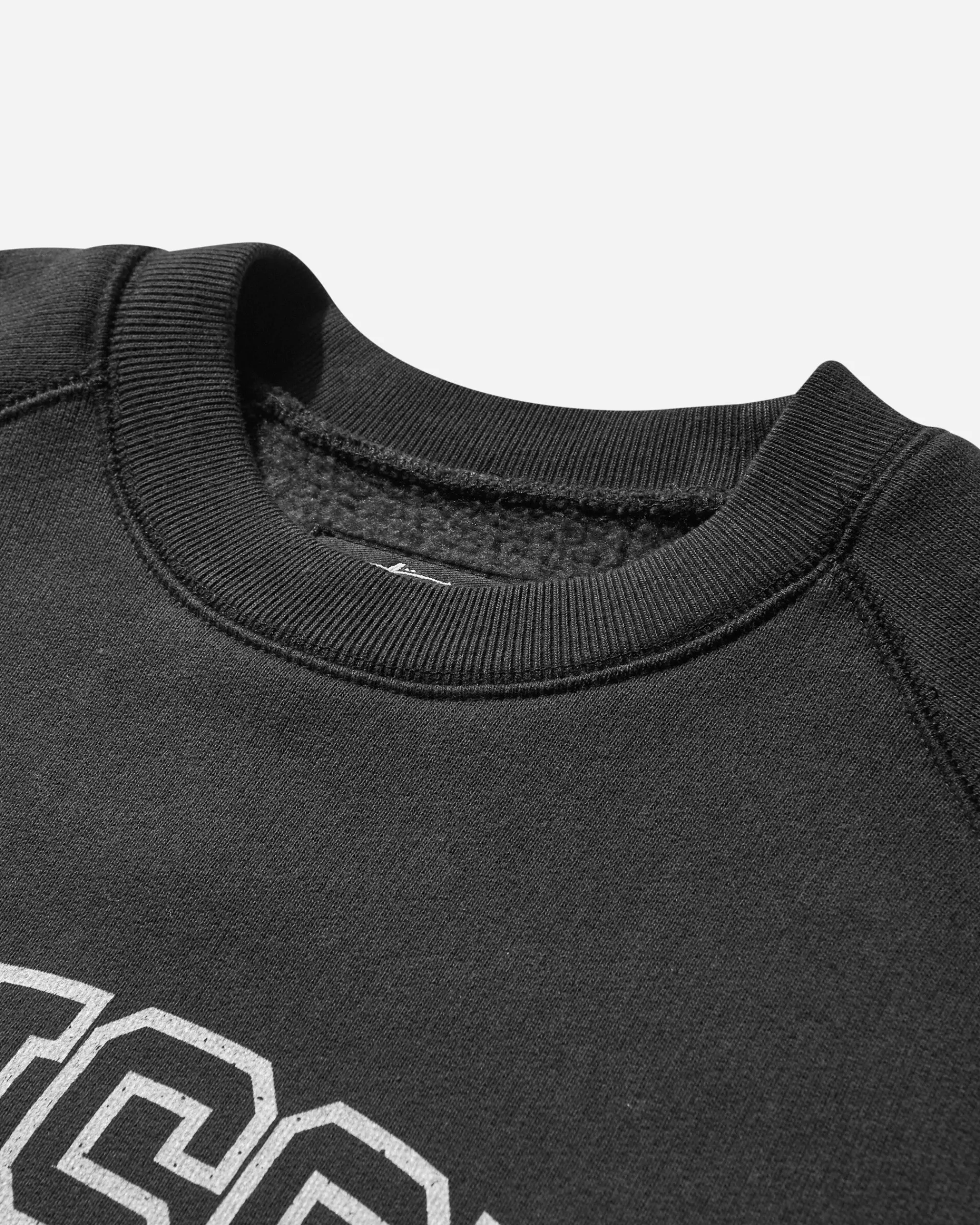 Stüssy Sweatshirts|Sweatshirts^Men's Overlock Varsity Raglan Crewneck Sweatshirt Washed Black