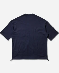 Comme Des Garçons Homme T-Shirts^Men's Oversized Drawstring Logo T-Shirt Navy