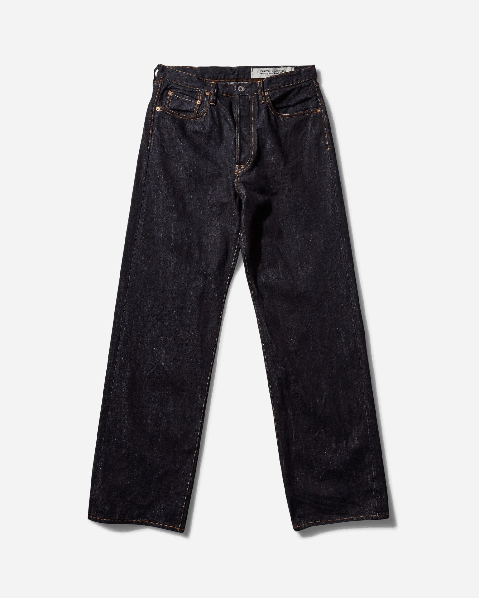 KAPITAL Pants^Men's 14oz Denim 5P Monkey Cisco Jeans Black One Wash