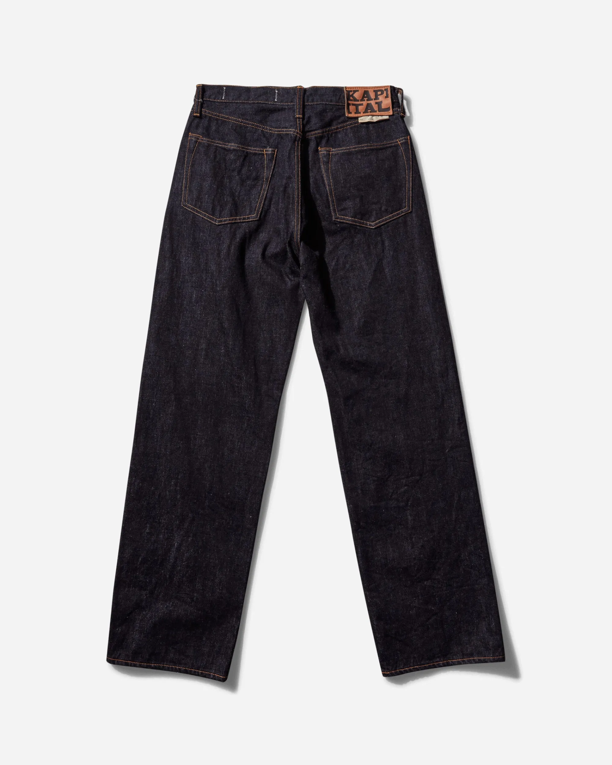 KAPITAL Pants^Men's 14oz Denim 5P Monkey Cisco Jeans Black One Wash
