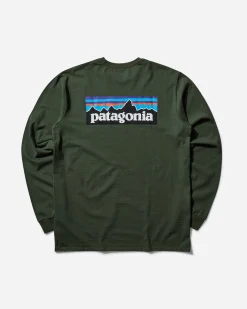 Patagonia T-Shirts^Men's P-6 Logo Responsibili Longsleeve T-Shirt Torrey Pine Green