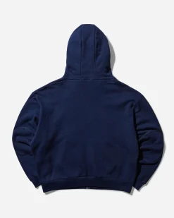 Brain Dead Sweatshirts^Men's Padded Elbow Zip-Up Hoodie Indigo