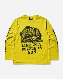 Public Possession T-Shirts^Men's Phantasia Sciencia Longsleeve T-Shirt Yellow