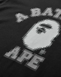 A Bathing Ape T-Shirts^Men's Pixel College Relaxed Fit T-Shirt Black