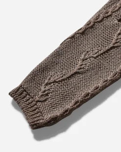 ROA Knitwear^Men's Polo Cable Knit Sweater Grey