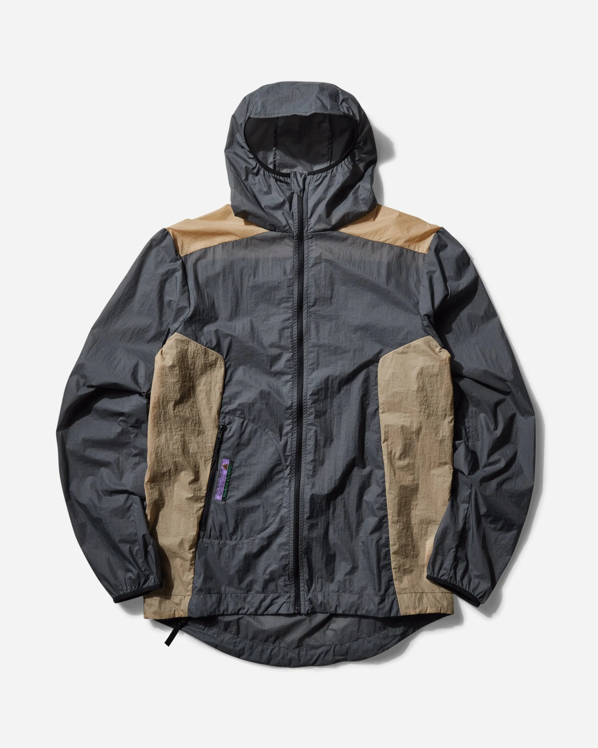 Rayon Vert Coats And Jackets^Men's Recycled Windproof Hooded Jacket Cave Grey