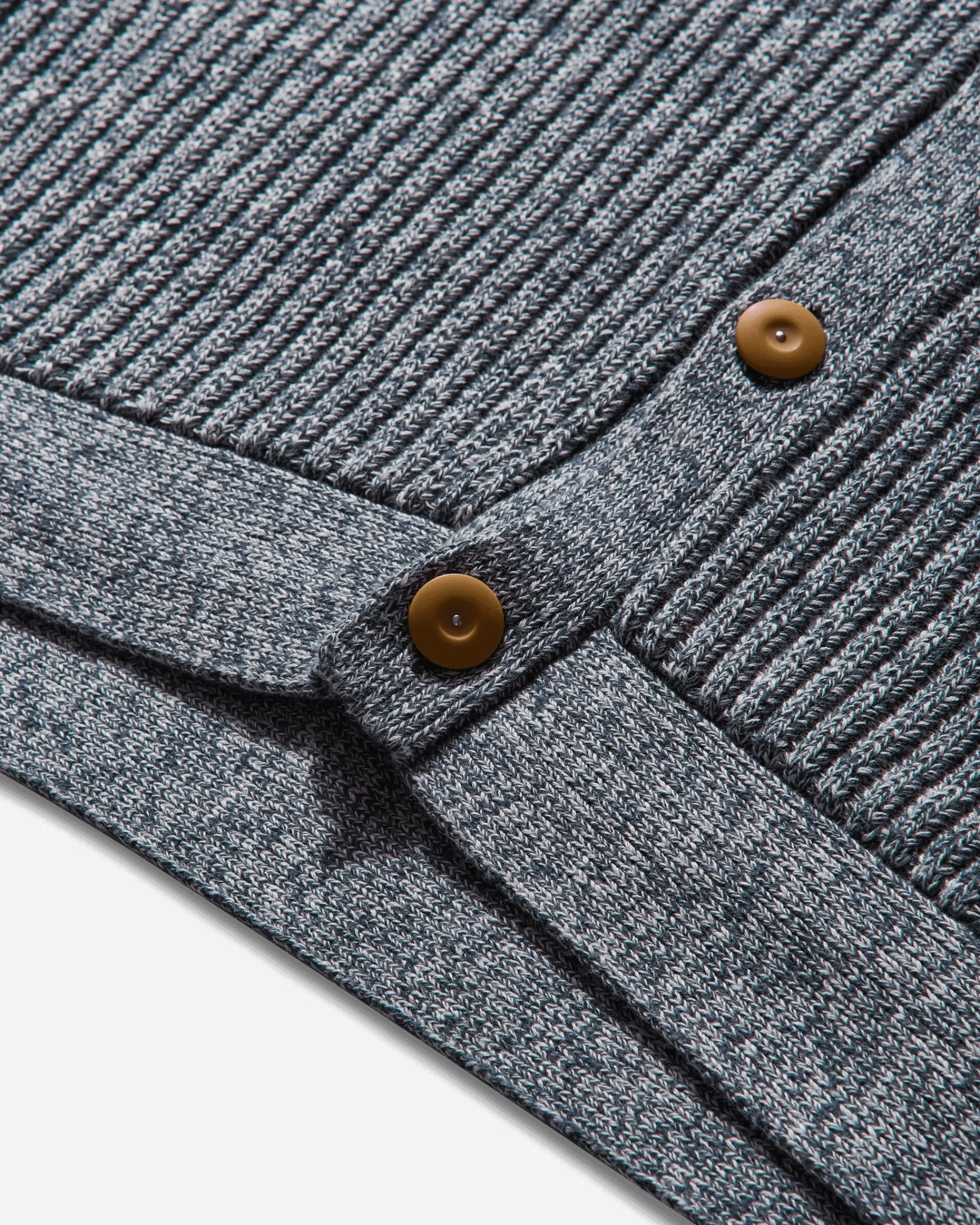 Brain Dead Knitwears|Knitwear^Men's Rib Knit Button Up Sweater Blue