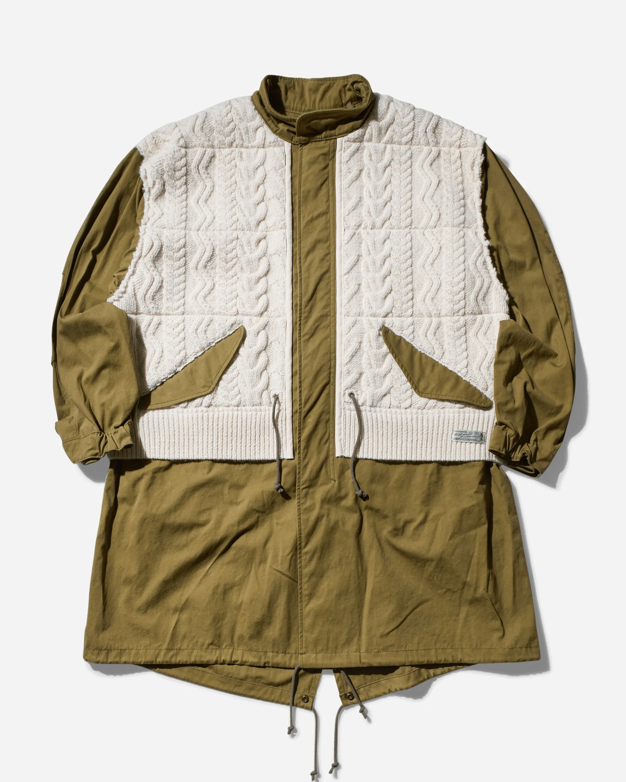 Junya Watanabe MAN Coats And Jackets^Men's Richmond Knitwear Parka Jacket Khaki / Natural