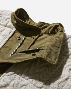 Junya Watanabe MAN Coats And Jackets^Men's Richmond Knitwear Parka Jacket Khaki / Natural