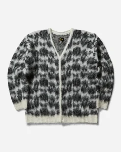 Needles Knitwears|Knitwear^Men's Rose Mohair Cardigan Ice White