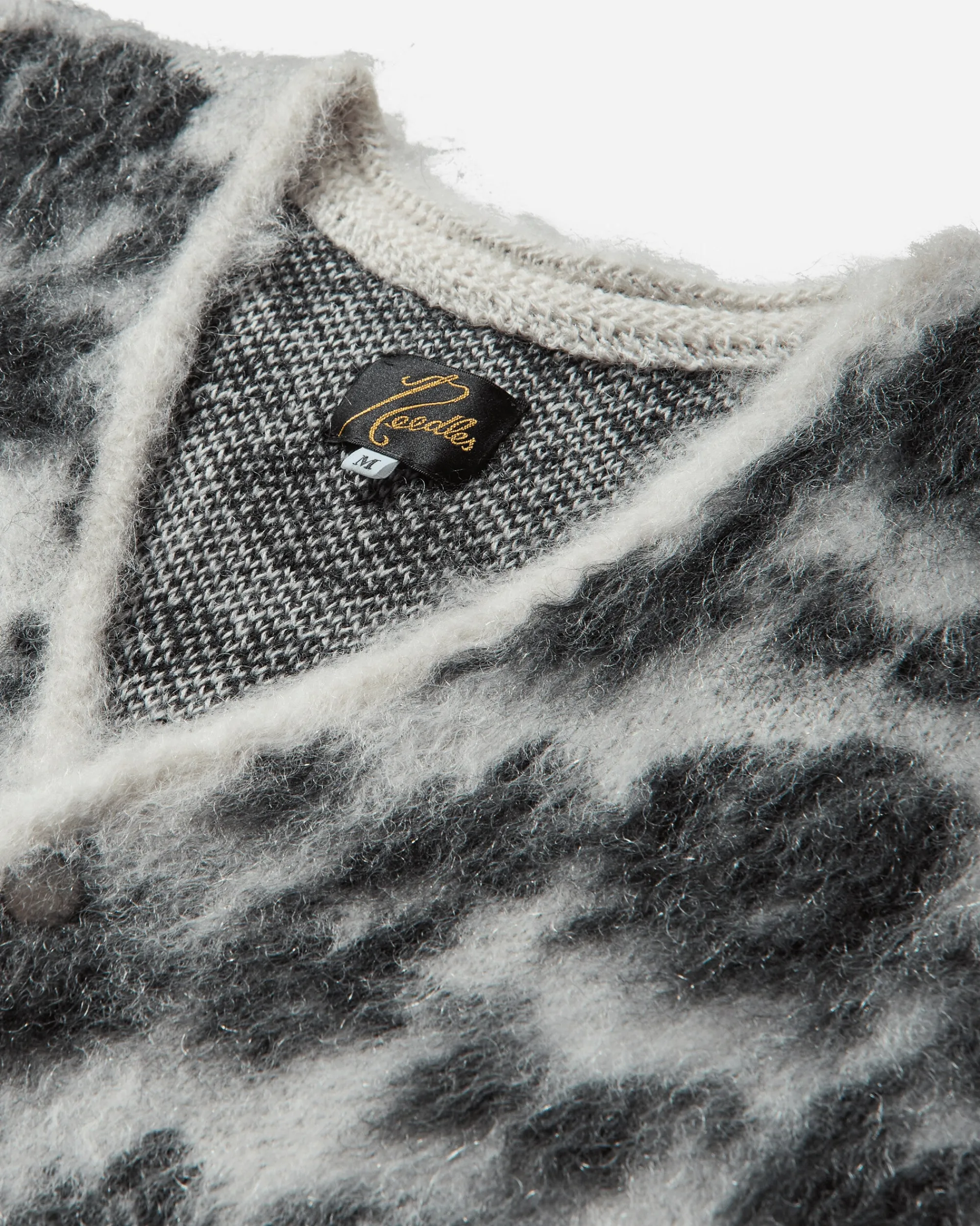 Needles Knitwears|Knitwear^Men's Rose Mohair Cardigan Ice White