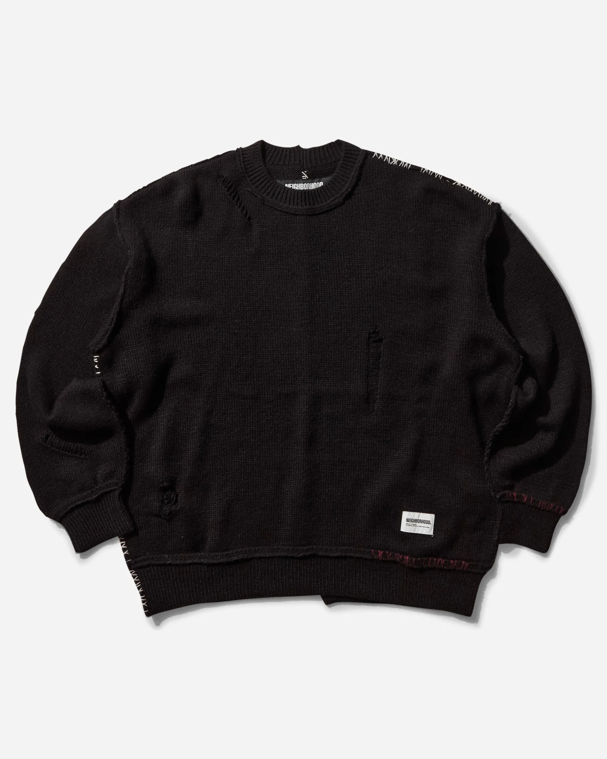 Neighborhood Knitwear^Men's Savage Crewneck Sweater Black
