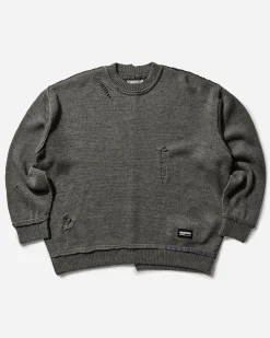 Neighborhood Knitwear^Men's Savage Crewneck Sweater Gray