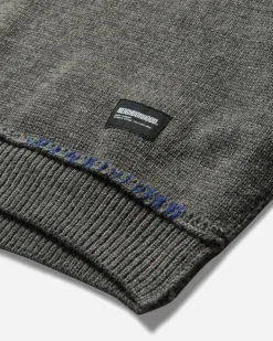 Neighborhood Knitwear^Men's Savage Crewneck Sweater Gray