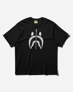 A Bathing Ape T-Shirts^Men's Shark T-Shirt N.2 Black