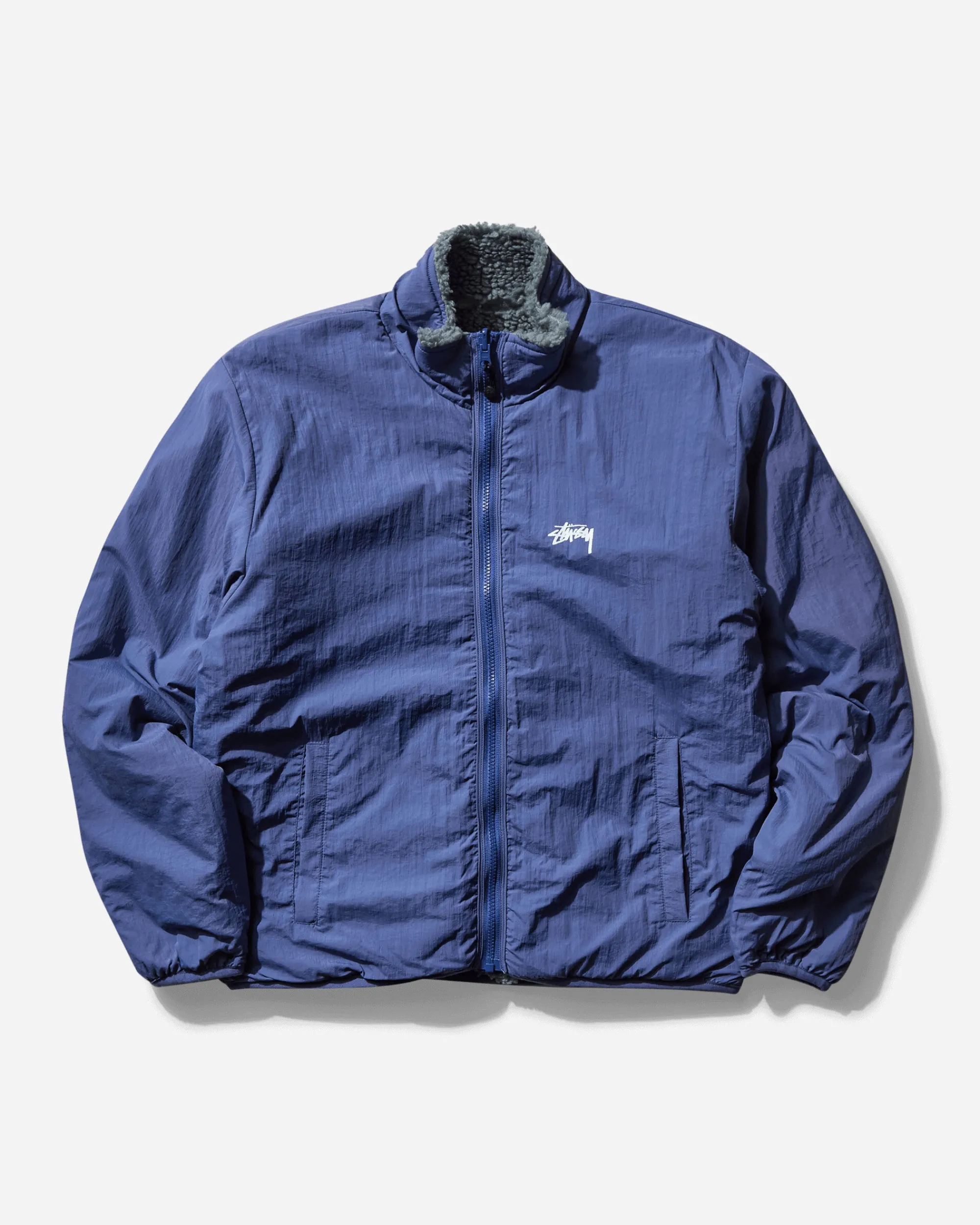 Stüssy Coats And Jackets|Coats And Jackets^Men's Sherpa Reversible Jacket Bluestone