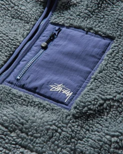 Stüssy Coats And Jackets|Coats And Jackets^Men's Sherpa Reversible Jacket Bluestone