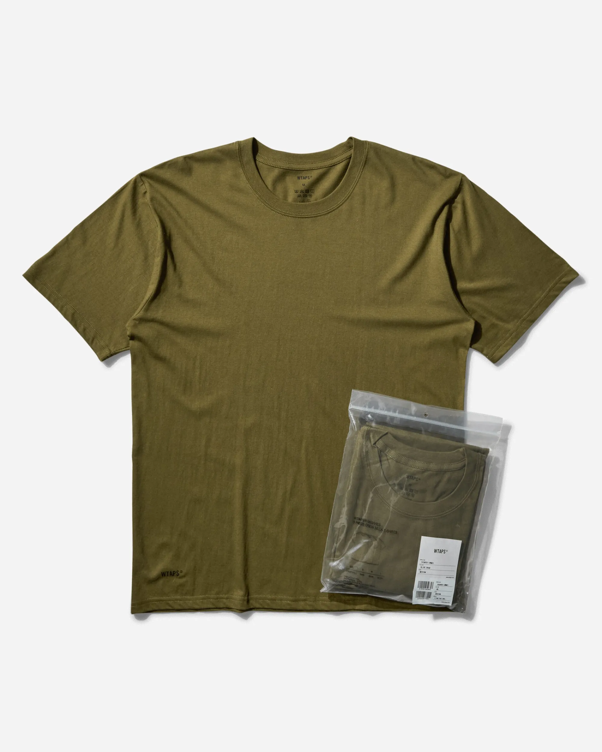 WTAPS T-Shirts^Men's Skivvies 3-Pack T-Shirt Olive Drab