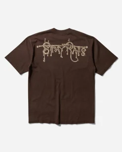 Stray Rats T-Shirts^Men's Smoking Rat T-Shirt Brown