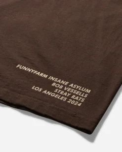 Stray Rats T-Shirts^Men's Smoking Rat T-Shirt Brown