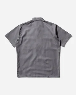 Ben Davis Shirts^Men's Solid 1/2 Zip Shortsleeve Shirt Light Grey