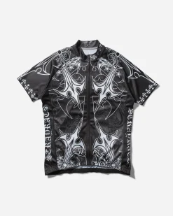 Stray Rats T-Shirts^Men's Star Cross Cycling Jersey Black