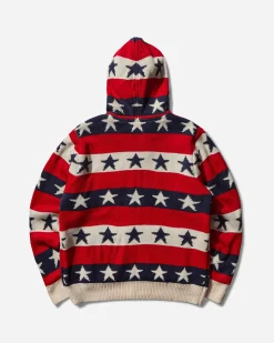 AFB Sweatshirts^Men's Star Knit Hoodie Red