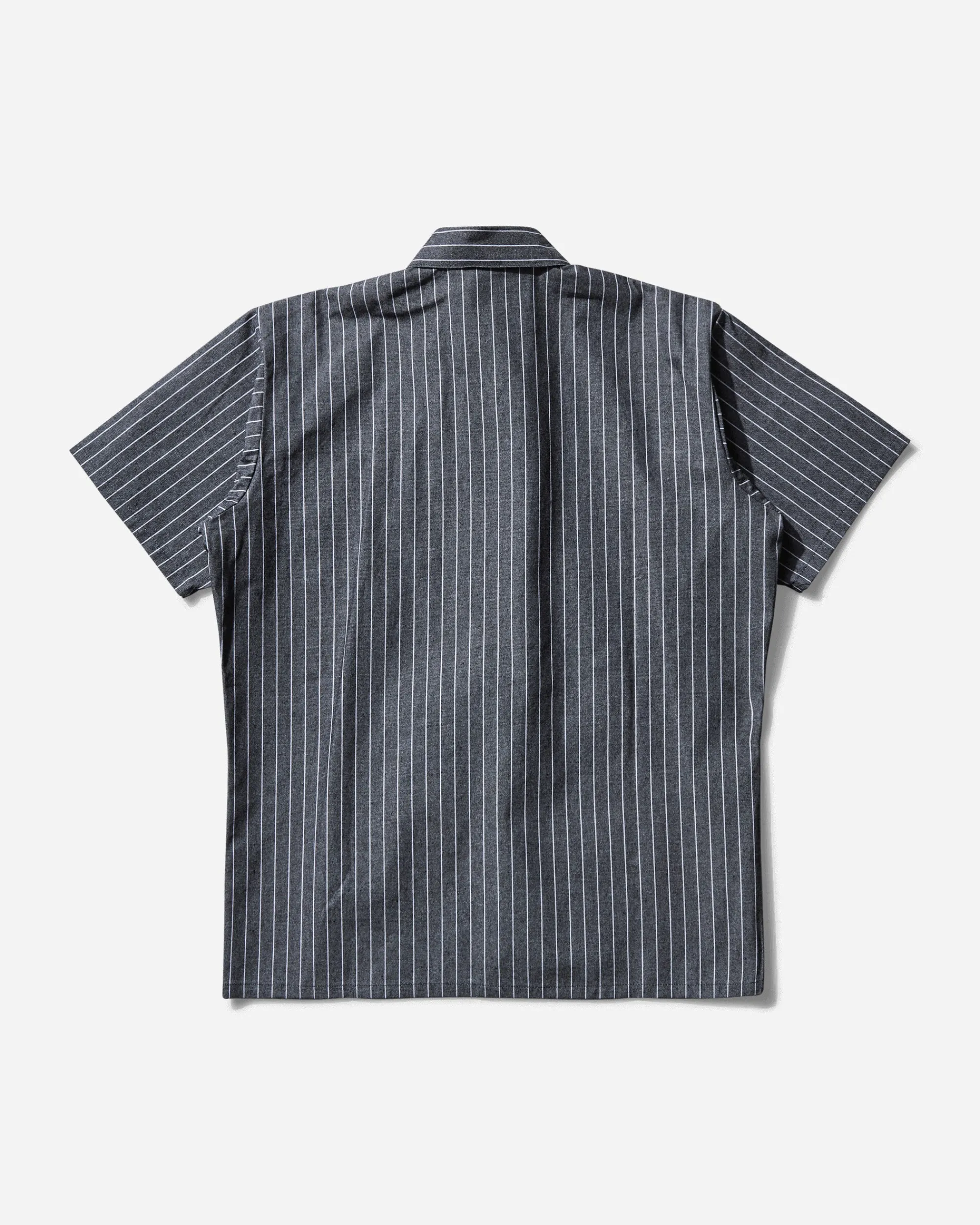 Ben Davis Shirts^Men's Stripe 1/2 Zip Shortsleeve Shirt Butcher Block Stripe Black