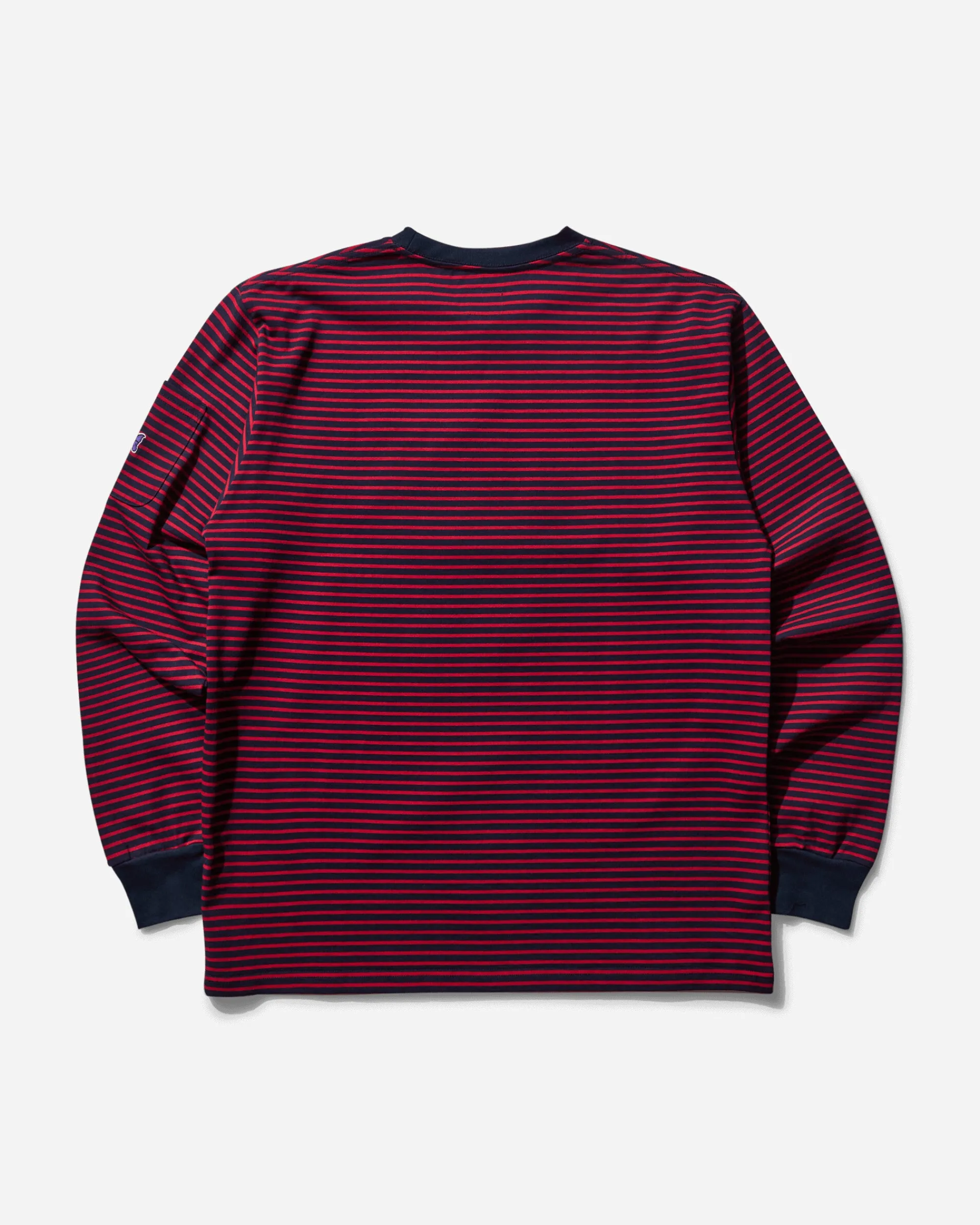 Needles T-Shirts^Men's Stripe Crewneck Longsleeve T-Shirt Navy / Red